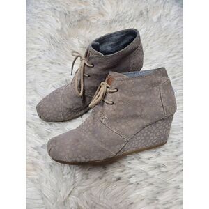 Toms Moroccan Desert Wedge Bootie, Women's 9